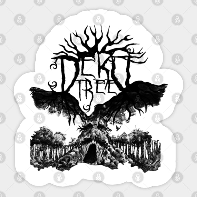 Black Metal Deku Tree Sticker by red-leaf